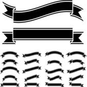 170x170 Clipart Of Vector Black And White Ribbon Symbols K8698000