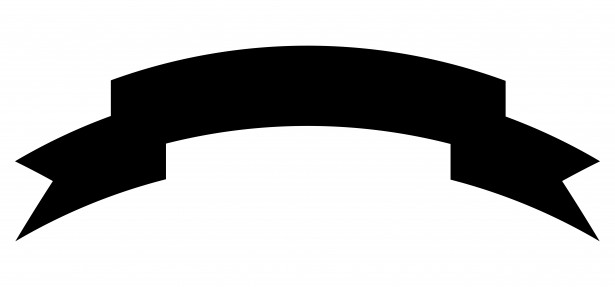 615x287 Black Ribbon Banner Clip Art