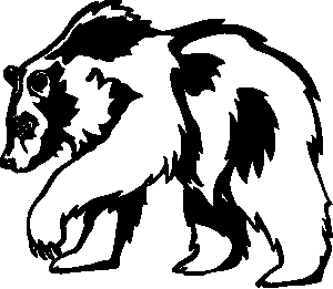 300x261 Bear Black And White Black Bear Clipart Black And White