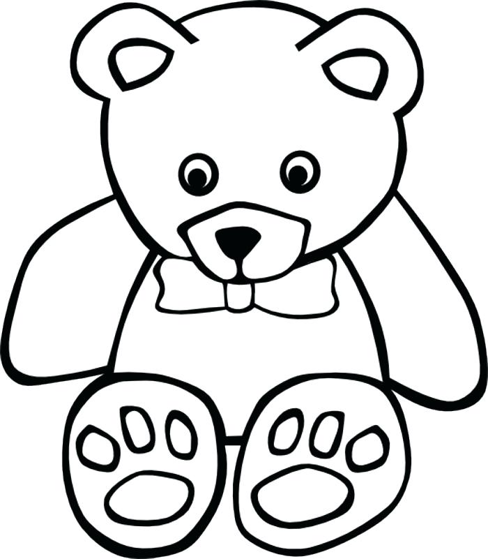 700x801 Outline Of A Bear Download Polar Bear Outline Drawing