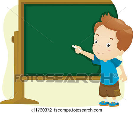 450x383 Clipart Of Blackboard Boy K11730372