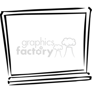 300x300 Royalty Free Black And White Outline Of A Blackboard 382898 Vector