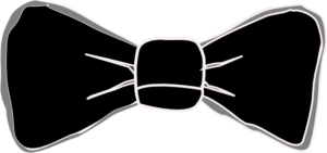 300x141 Black And Grey Bow Tie Clip Art