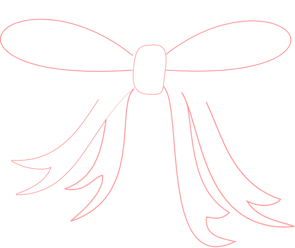 600x504 White Ribbon Bow Clip Art