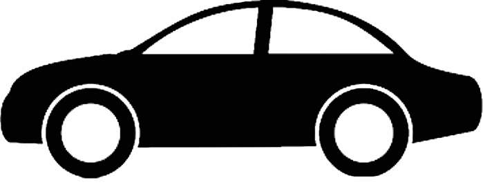 699x274 Black Car Clipart