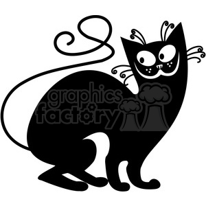 300x300 Royalty Free Vector Clip Art Illustration Of Black Cat 100 385401