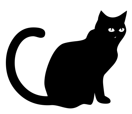 449x387 Black Cat Clipart Cat Sitting