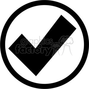 300x300 Royalty Free Black Circled Check Mark 379621 Vector Clip Art Image