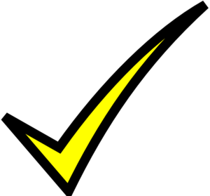 300x279 Check Mark Yellow Clip Art