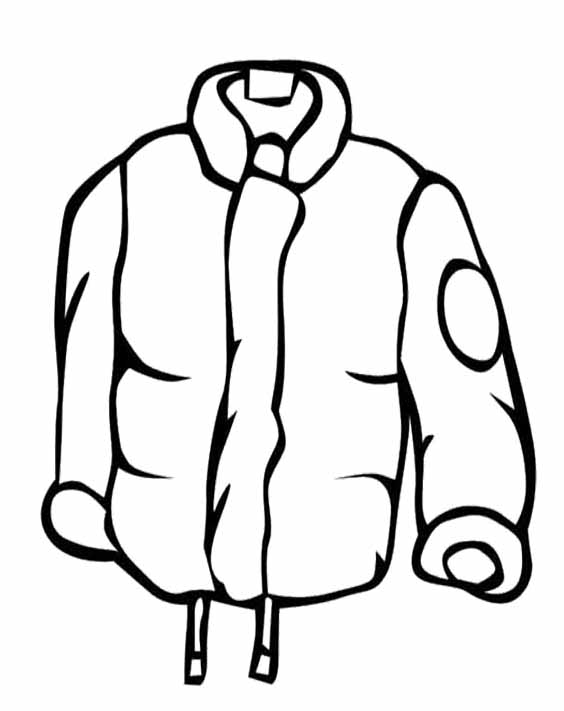564x711 Jacket Black And White Clip Art