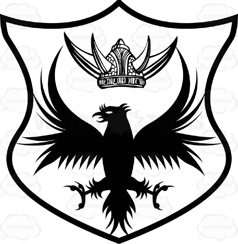 779x800 Black And White Eagle Falcon With Outstretched Wings And Talons