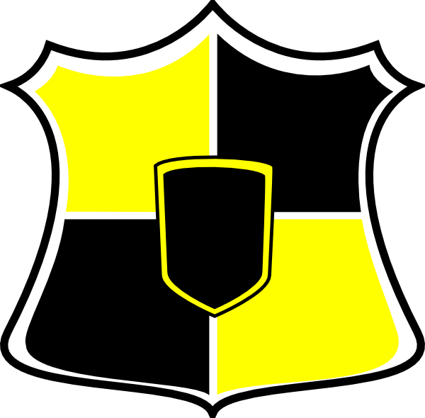 600x590 Black And Yellow Shield Clip Art