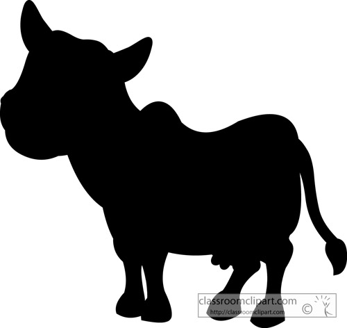 500x472 Cow Silhouette Black Cow Clipart Kid