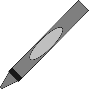 300x300 Gray Crayon Clip Art