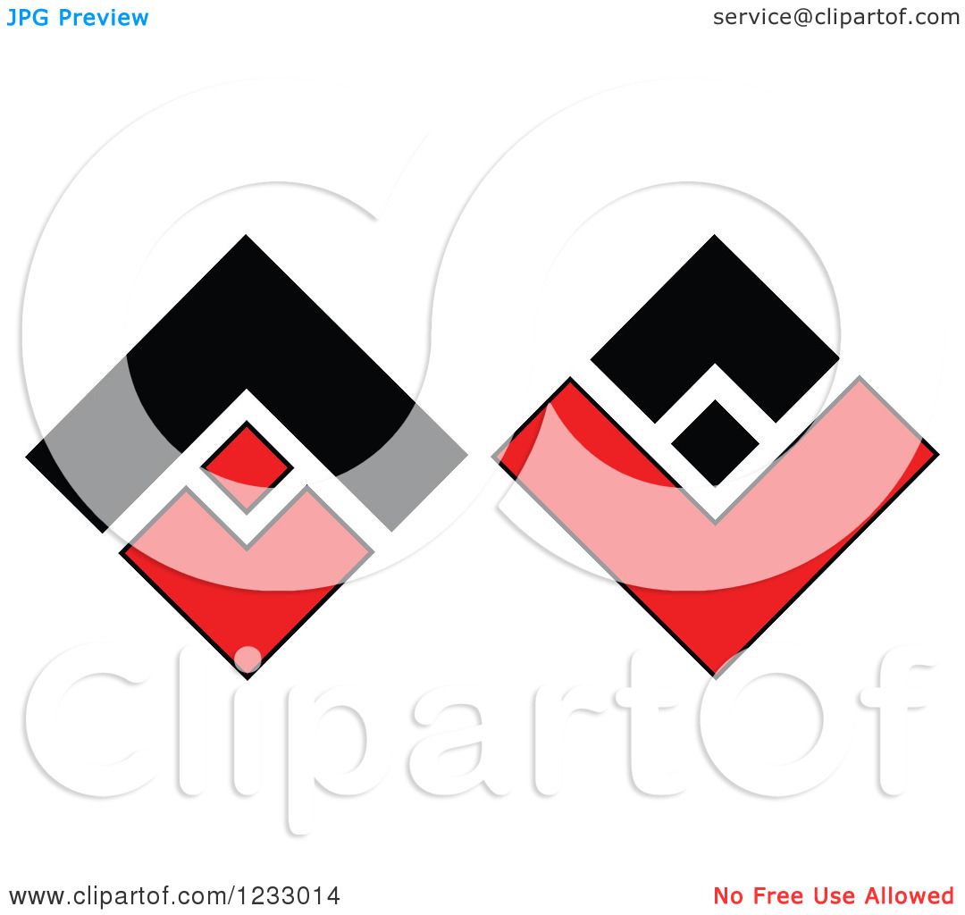 1080x1024 Clipart Of A Red And Black Diamond Logo 6