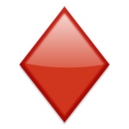 256x256 Diamond Shape With A Dot Inside Emoji For Facebook, Email Amp Sms