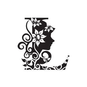 300x300 Black And White Flower Design Clip Art 101 Clip Art