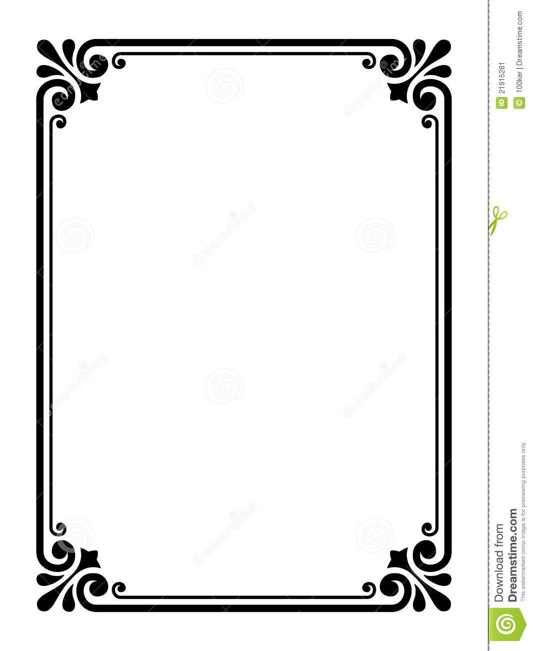 1065x1300 Simple Frame Clipart
