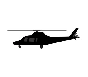 300x263 Helicopter Silhouette Royalty Free Stock Image