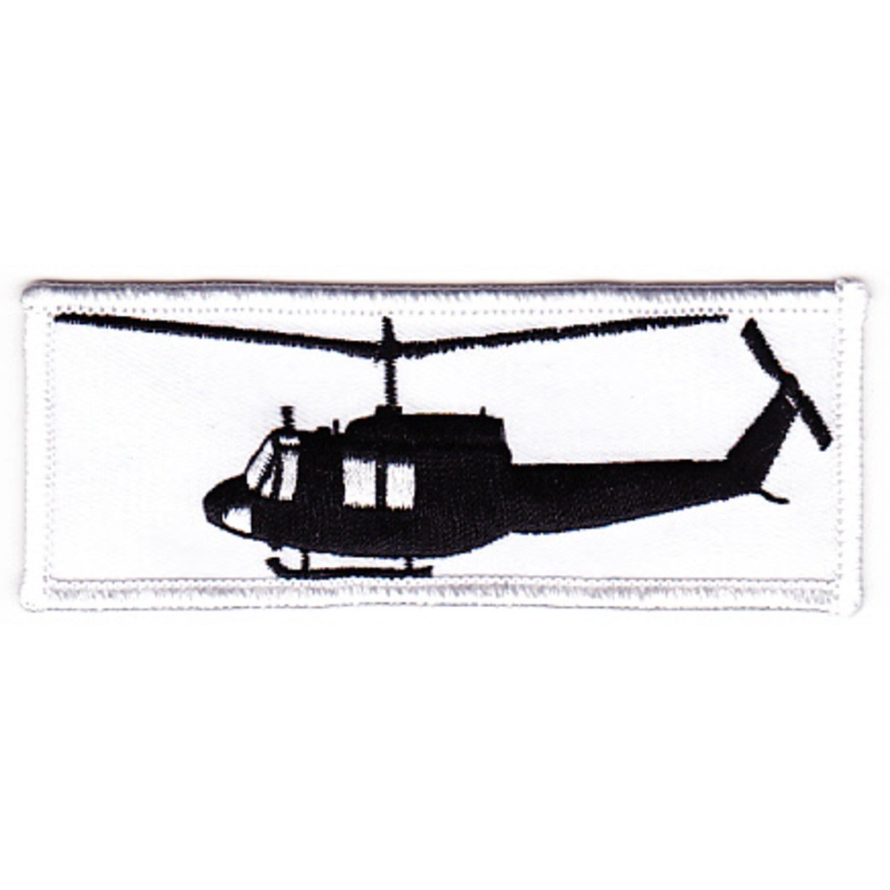 1000x1000 Bell 204 Uh 1b Huey Helicopter Silhouette On Patch5878 Specialty