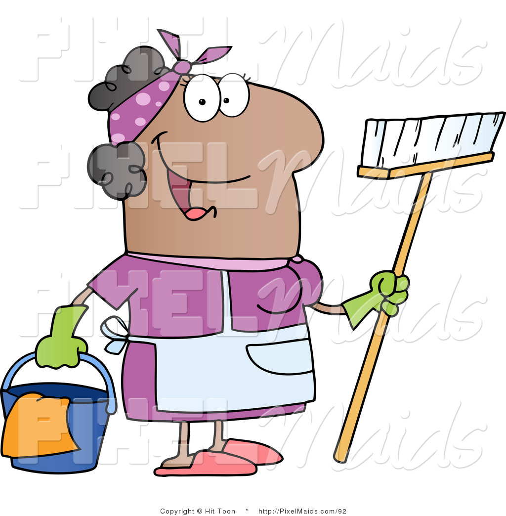 1024x1044 Clipart Of A Friendly Black Female Housekeeper By Hit Toon