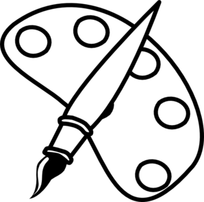 298x294 Artwork Clipart Black And White