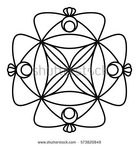 450x470 Simple Clipart Mandala
