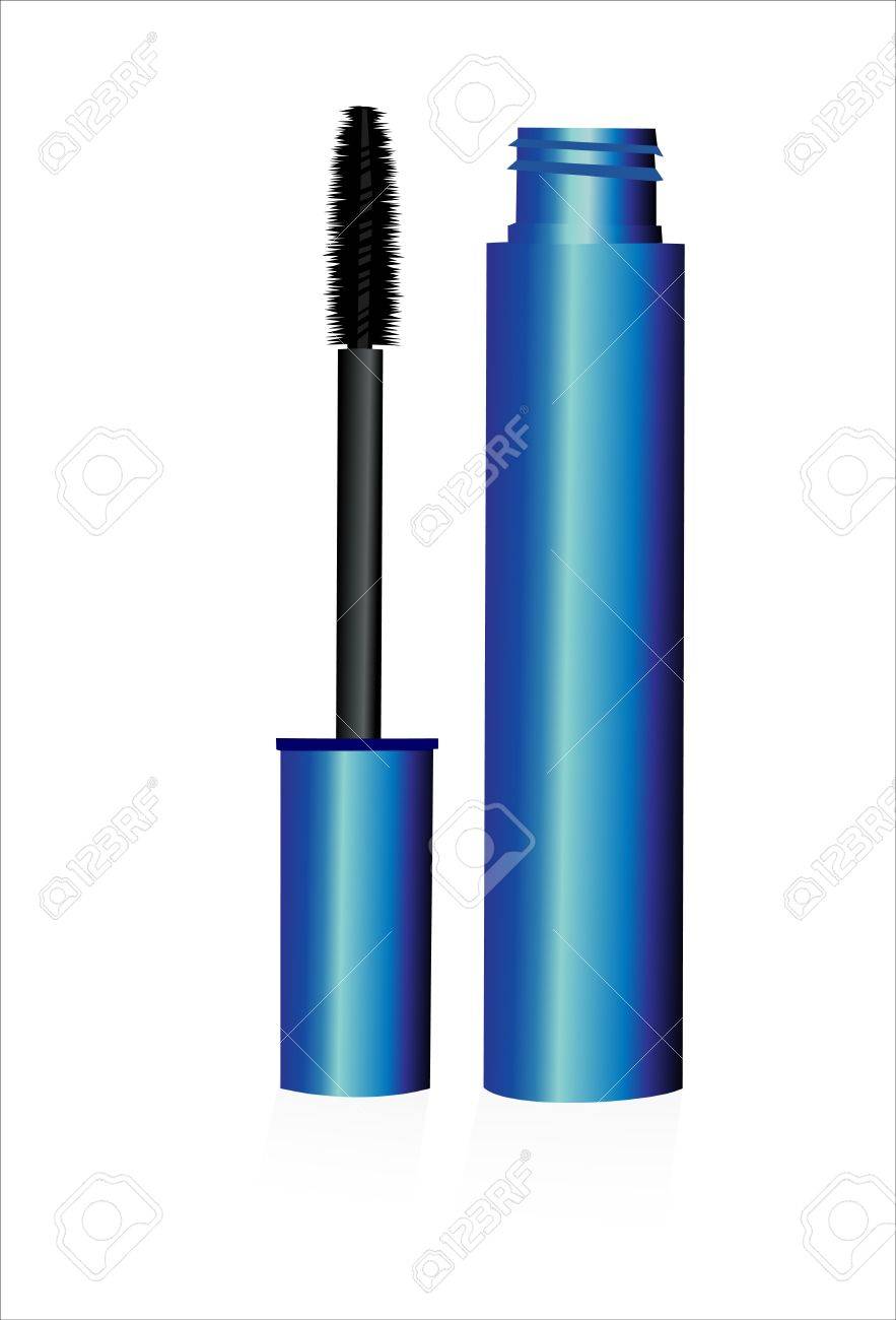 883x1300 Black Mascara For Eyes Isolated On The White Background Royalty