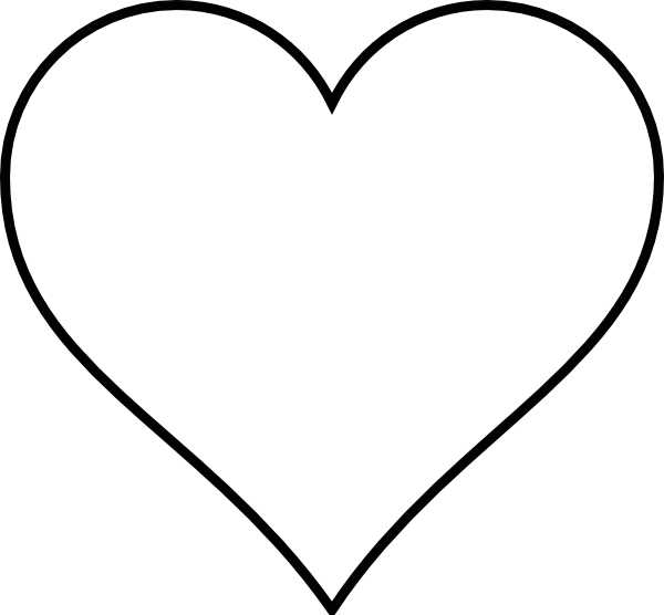 600x556 Heart Outline Black Outline Heart Clip Art