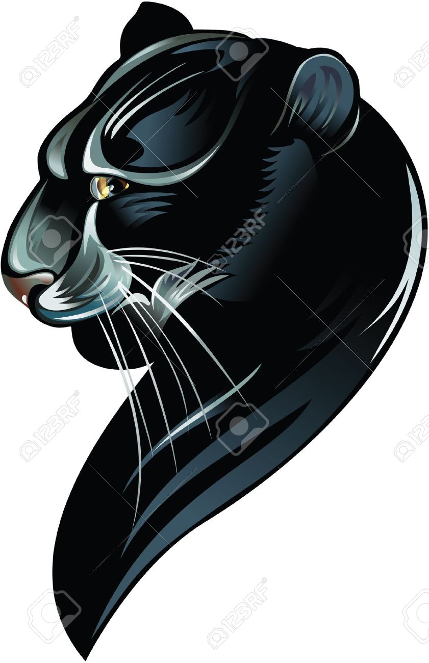 841x1300 Black Panther Clipart Chicago