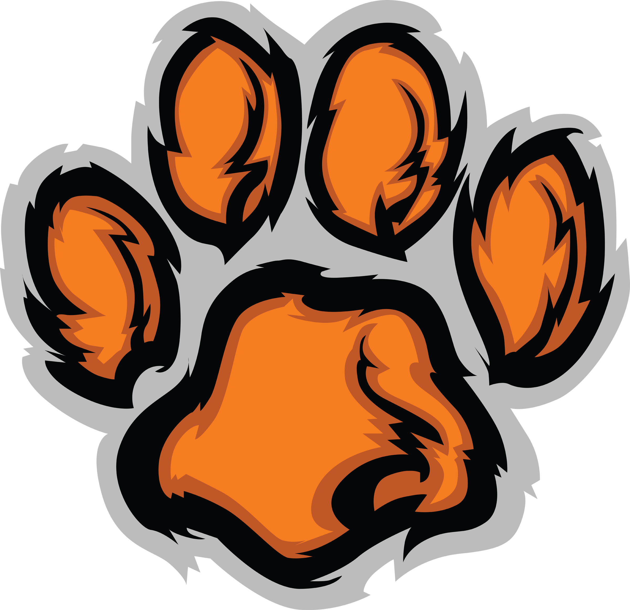 2400x2327 Paw Print Clipart