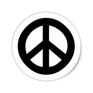 324x324 Black Peace Sign Gifts