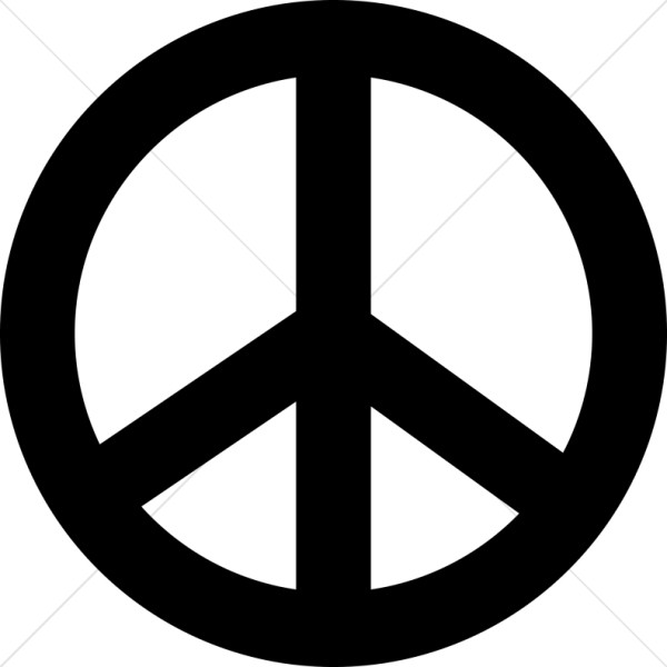 600x600 Black Peace Symbol Peace Clipart
