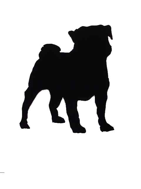 480x640 Pug Silhouette Clipart
