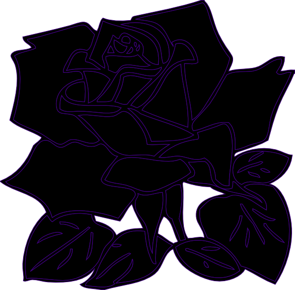 600x589 Black Rose Clip Art