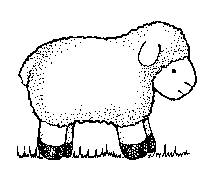 833x689 Sheep Clipart Black And White Images