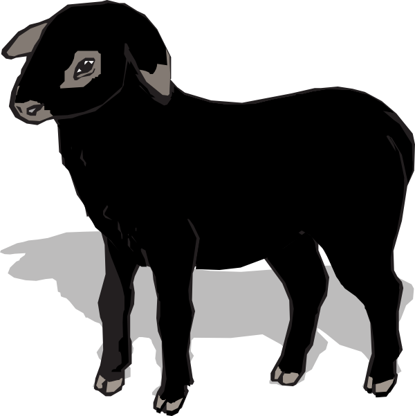600x601 Black Lamb Clip Art