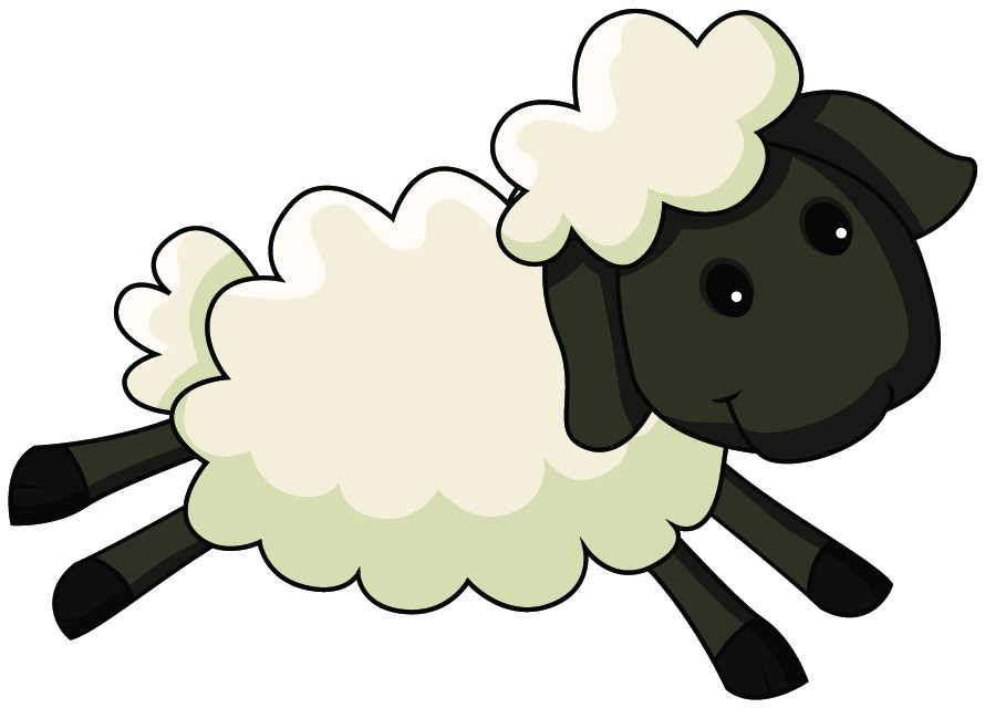 890x640 Happy Little Black Sheep Clipart
