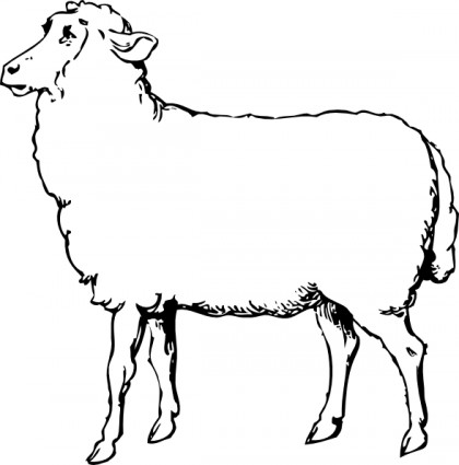 420x425 Sheep Clipart Black And White Clipart Panda