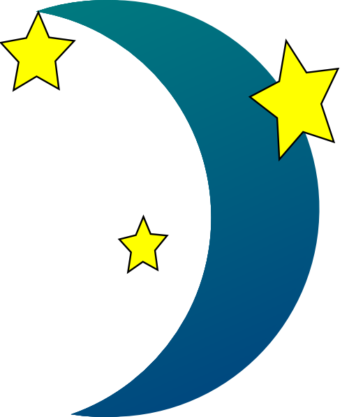 510x597 Black Stars And Moon Clipart