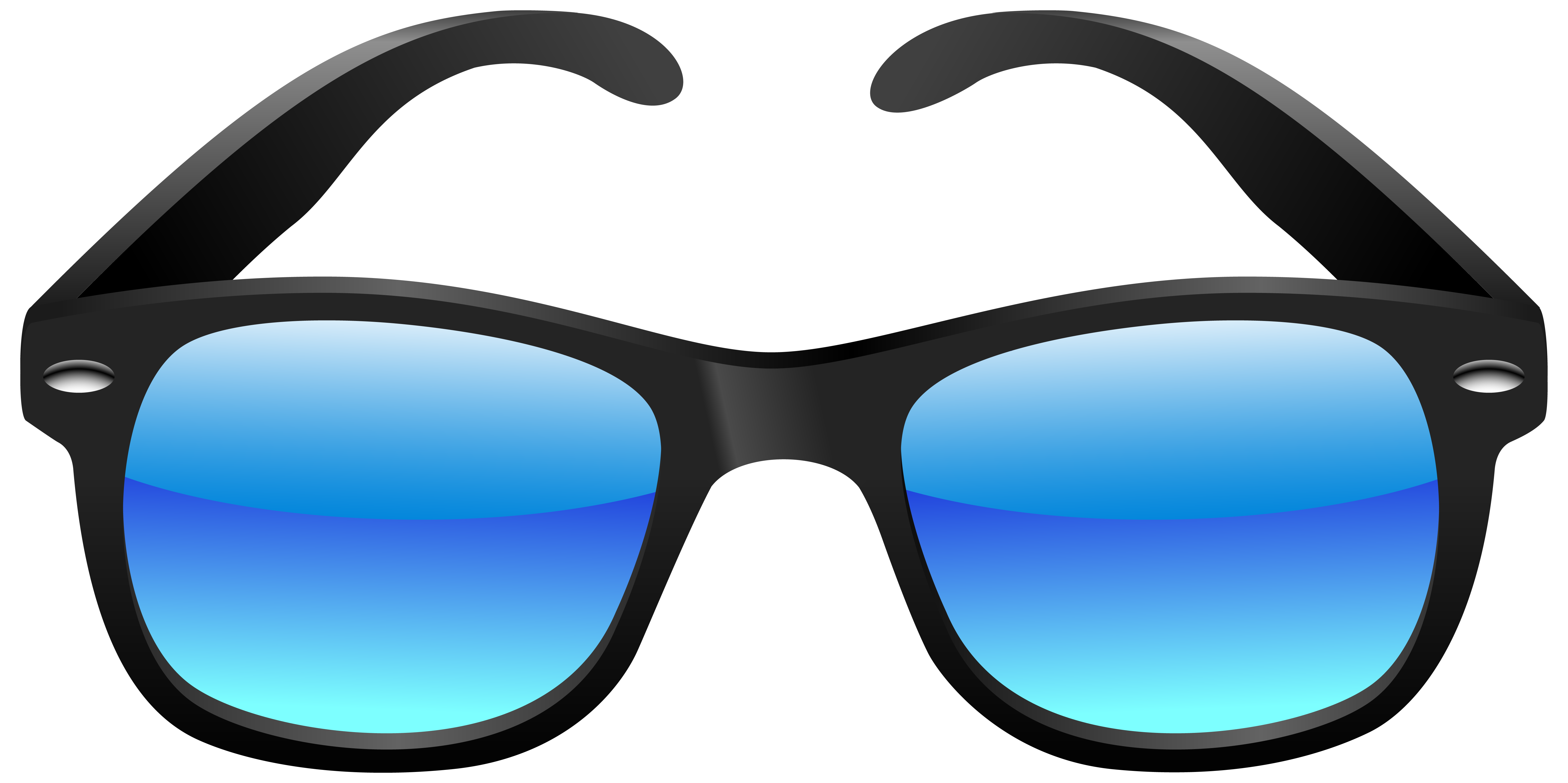 6099x3047 Black And Blue Sunglasses Clipart Image