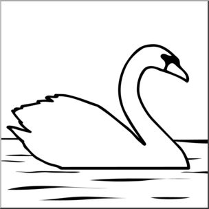 304x304 Clip Art Swan Bampw I Abcteach