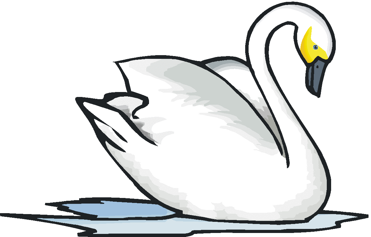 1200x765 Clip Art Black And White Swan Clipart