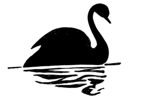 297x222 Swan Silhouette Clip Art