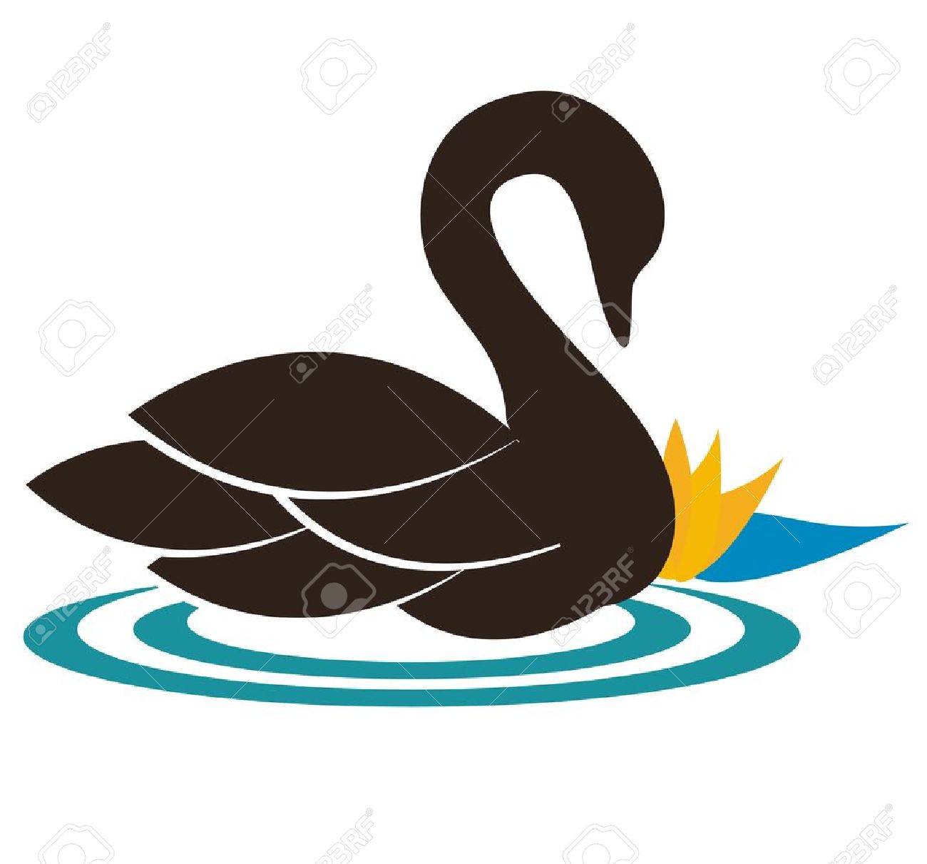 1300x1211 Black Swan Clipart Beautiful Swan