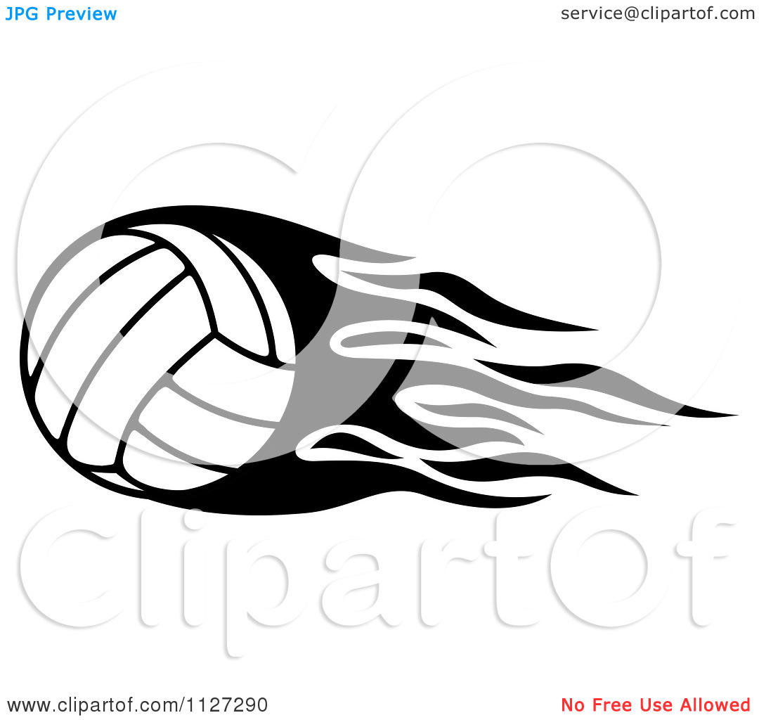 1080x1024 Free Flaming Volleyball Clipart