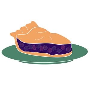 300x300 Blackberry Pie Clipart Image