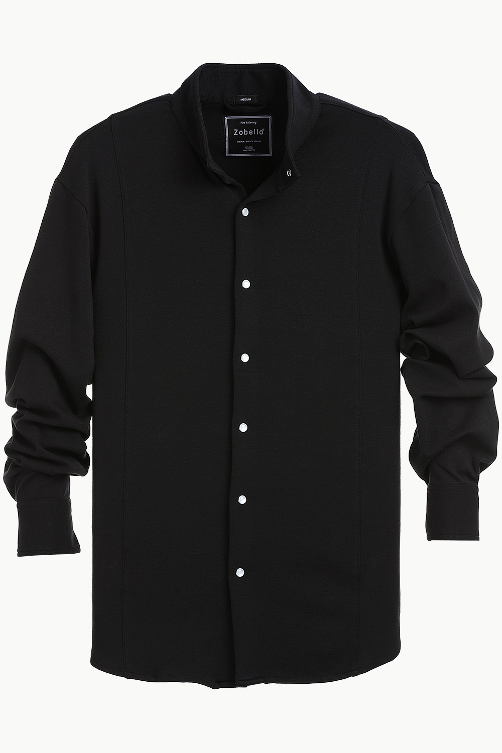 1000x1500 Buy Mens Snap Button Knit Black Shirt