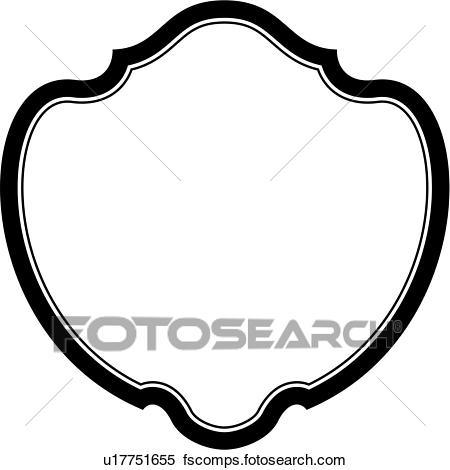 450x470 Clipart Of , Sign, Basic, Blank, Border, Shield, Panel, Shapes