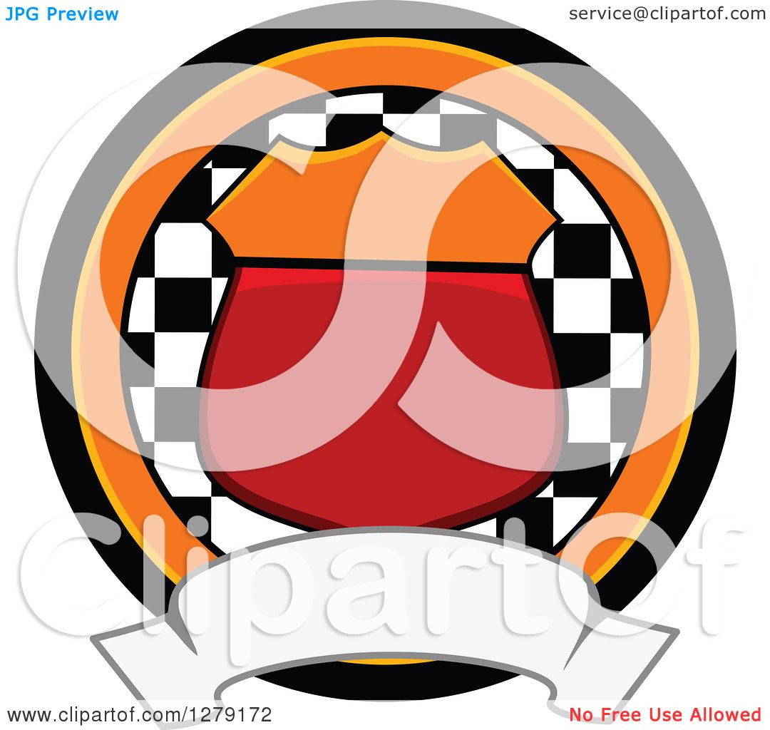 1080x1024 Clipart Of A Motorsports Racing Shield, Checkered Flag And Blank